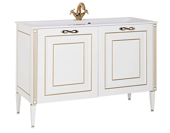 Тумба под раковину Aquanet Паола 120 белый/золото