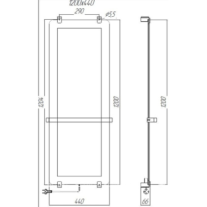 Полотенцесушитель электрический Allen Brau Infinity 120x44 8.21003.GL (без креплений) Полотенцесушитель электрический Allen Brau Infinity 120x44 8.21003.GL (без креплений)