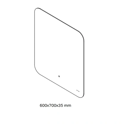 Зеркало с подсветкой в ванную закругленное 60 AM.PM X-Joy M85MOX10601S1 сенсорное Зеркало с подсветкой в ванную закругленное 60 AM.PM X-Joy M85MOX10601S1 сенсорное