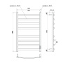 Полотенцесушитель электрический Point Антея PN17858W П8 500x800, диммер справа, белый Полотенцесушитель электрический Point Антея PN17858W П8 500x800, диммер справа, белый