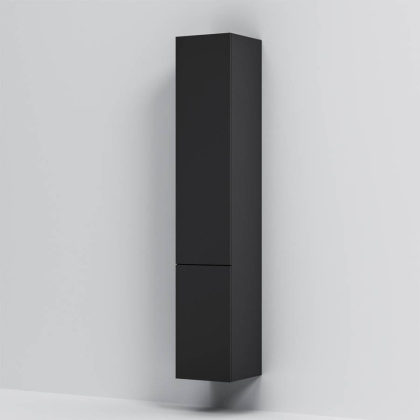 M90CHR0306BM GEM, шкаф-колонна, подвесной, правый, 30 см, двери, push-to-open, цвет: черный матовый