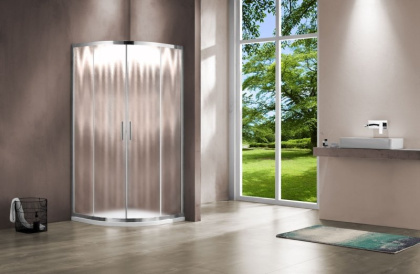 Душевой уголок Garda VSQ-1G800CH, 800*800, хром, стекло шиншилла