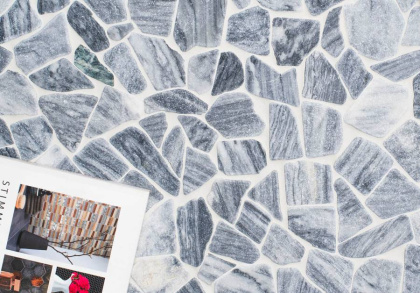 Мозаика натуральный мрамор SPLIT GREY MATT, Broken