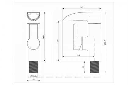 Смеситель для раковины OneLife P08-921w полимерный Смеситель для раковины OneLife P08-921w полимерный