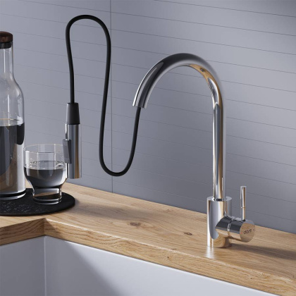 D3007500 Logic кухонный смеситель вытягивающимся изливом Logic, хром D3007500 Logic кухонный смеситель вытягивающимся изливом Logic, хром