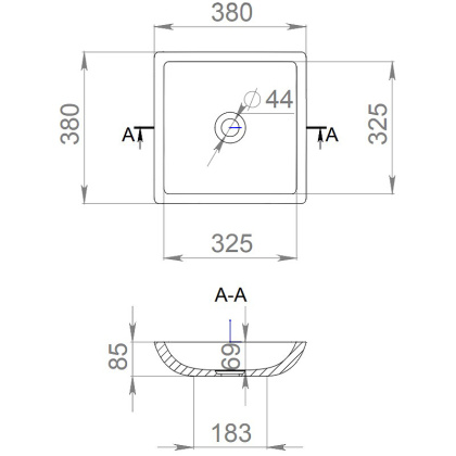 Раковина-чаша Salini Callista 38 108 1101108G Белая глянцевая