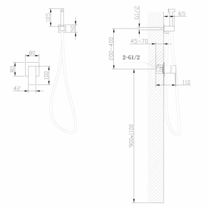 Смеситель ABBER Daheim AF8225 с гигиеническим душем, хром Смеситель ABBER Daheim AF8225 с гигиеническим душем, хром