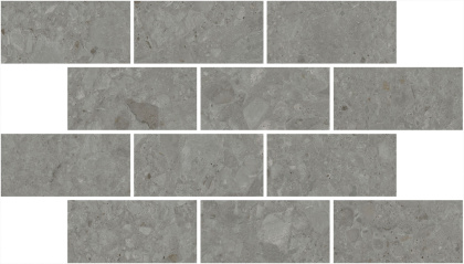 Декор Чеппо ди Гре мозаичный серый тёмный матовый обрезной 34,6x20x0,9