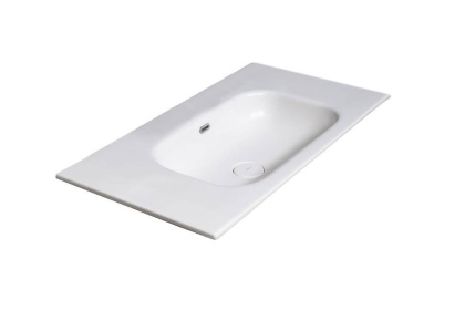 Столешница моноблок Vallessi 80 белая керамика без отверстия Столешница моноблок Vallessi 80 белая керамика без отверстия