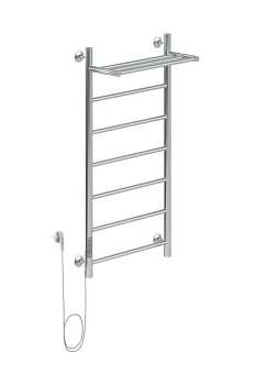 Полотенцесушитель электрический Aquanet Mauro 100х50 Тэн слева, с полкой