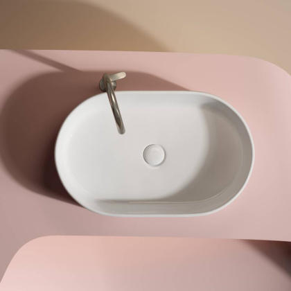 Умывальник чаша накладная овальная Element 608*385*122мм