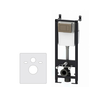 DX00.I011.0151 Инсталляция для подвесного унитаза с клавишей, глянец.евый Хром