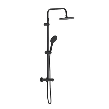 977800300 Jupiter душевая система со смесителем с термостатом чёрный 977800300 Jupiter душевая система со смесителем с термостатом чёрный
