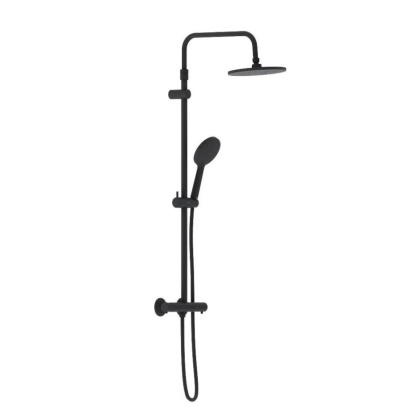 977800300 Jupiter душевая система со смесителем с термостатом чёрный 977800300 Jupiter душевая система со смесителем с термостатом чёрный
