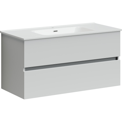 Тумба подвесная SANCOS Urban 990х450х550, c двумя ящиками оснащенными доводчиками, белый глянец , арт. UR100W Тумба подвесная SANCOS Urban 990х450х550, c двумя ящиками оснащенными доводчиками, белый глянец , арт. UR100W