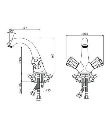 Смеситель д/раковины, VIGO, арт. 21100VG