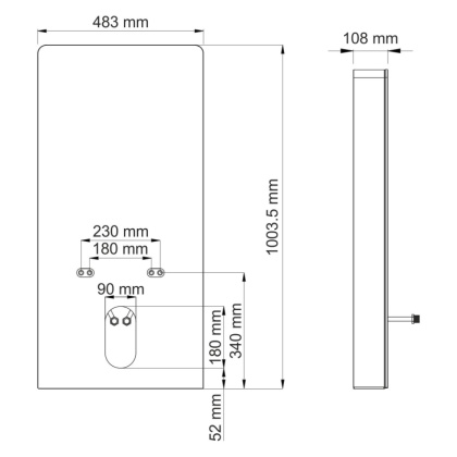 Naab 86BDT.050.BL Пристенный модуль системы инсталляции для биде Naab 86BDT.050.BL Пристенный модуль системы инсталляции для биде
