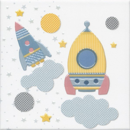 Керамический декор VT\A373\5009 Бон Вояж голубой (20см*20см*6,9мм) (10шт/0,4м2) Ракета, шт. Керамический декор VT\A373\5009 Бон Вояж голубой (20см*20см*6,9мм) (10шт/0,4м2) Ракета, шт.