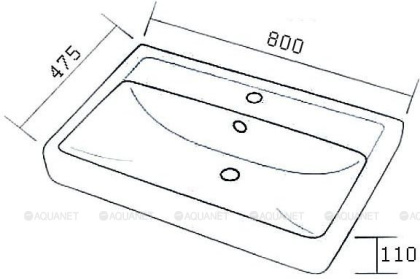 Раковина керамическая "Q80" Раковина керамическая "Q80"