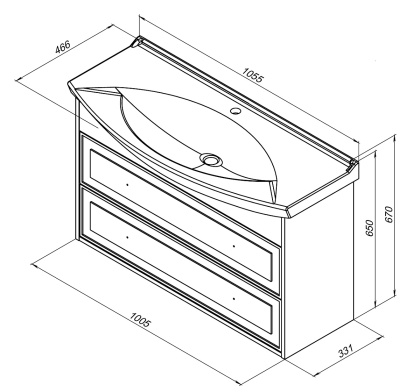 Тумба под раковину Aquanet Остин 105 белый (под раковину Стиль) Тумба под раковину Aquanet Остин 105 белый (под раковину Стиль)