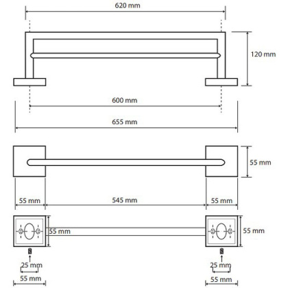 Двойной держатель полотенца