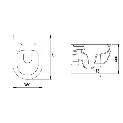 Чаша подвесного унитаза Allen Brau Priority 4.31001.AN антрацит Чаша подвесного унитаза Allen Brau Priority 4.31001.AN антрацит