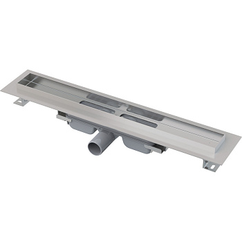 Водоотводящий желоб с порогами для цельной решетки