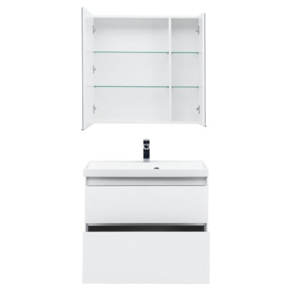 Мебель для ванной Aquanet Гласс 80 белый Мебель для ванной Aquanet Гласс 80 белый