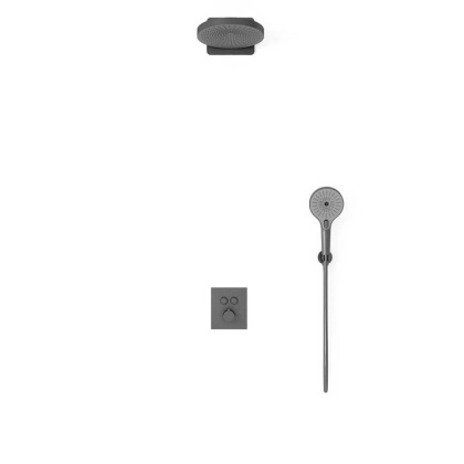 Душевой комплект Inspire VSFW-3I21T1GM встраиваемый, термостатический, 2 режима, вороненая сталь