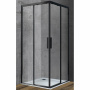 Душевой уголок Soft VSS-3SO100CLB, 1000*1000, черный, стекло прозрачное