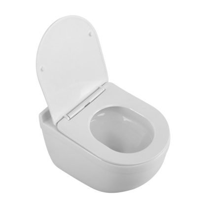 SENSO-TOR Унитаз подвесной безободковый  со смывом "Торнадо", с сиденьем дюропласт soft close, BB017CH-TOR/SC SENSO-TOR Унитаз подвесной безободковый  со смывом "Торнадо", с сиденьем дюропласт soft close, BB017CH-TOR/SC