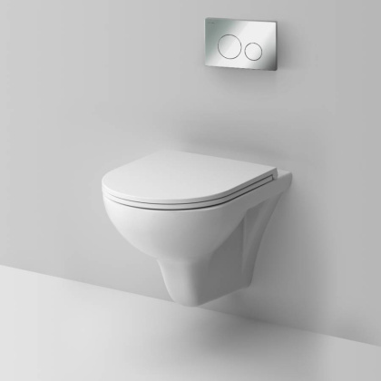 IS49051.901700 Инсталляция с клав Pro L глянц хром с подвесным унитазом Gem FlashClean с сид м/лифт