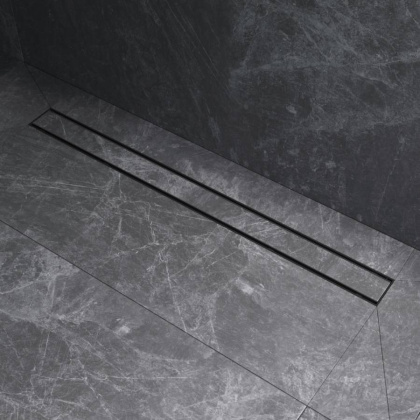 W02SC-U11-090-04BM PrimeFlow Трап для душа линейный универс затвор Tile 90см цвет черн мат W02SC-U11-090-04BM PrimeFlow Трап для душа линейный универс затвор Tile 90см цвет черн мат