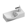 Умывальник подвесной прямоугольный  с крепежом (чаша слева, отверстие под смеситель справа) Element 400*220*120мм
