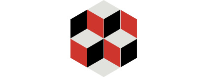 Декор 2 VT\A284\SG1010 Кальсада Черный/Белый/Красный (12см*10,4см*7мм) (45шт/0,561м2) Шестиугольник, шт