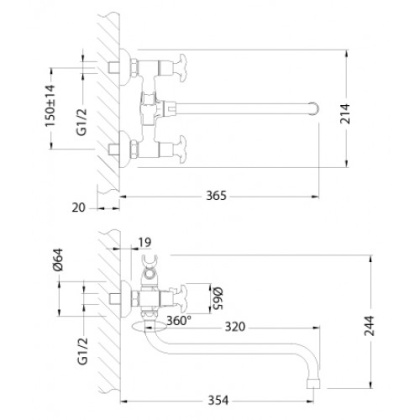 Смеситель Lemark Flora LM0151C универсальный Смеситель Lemark Flora LM0151C универсальный