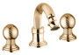 OLIMP-BBS2-02-O Смеситель для биде на три отверстия с донным клапаном, бронза
