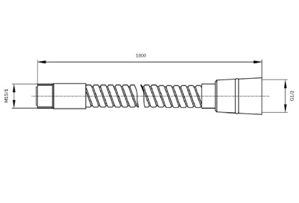 Шланг для кухни и ванны OMNIRES 180 см 062MBL (черный)