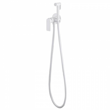 Смеситель ABBER Weiss Insel AF8025W с гигиеническим душем, белый Смеситель ABBER Weiss Insel AF8025W с гигиеническим душем, белый