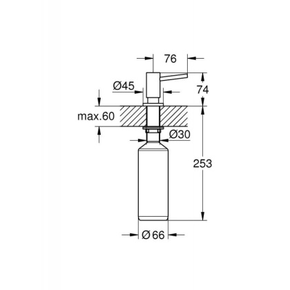 Дозатор Grohe Cosmopolitan, 13х24,5 см, хром, 40535000
