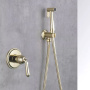 Гигиенический душ со смесителем Rose R0205E, золото