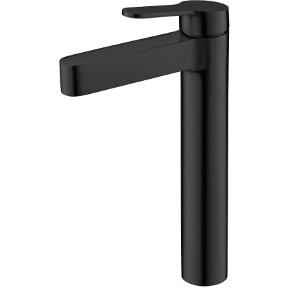 DELTA Смеситель для накладных раковин без донного клапана, чёрный матовый, DEL-LMC-NERO