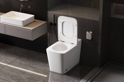 Приставной унитаз Abber Rechteck AC1213P импульсный с микролифтом