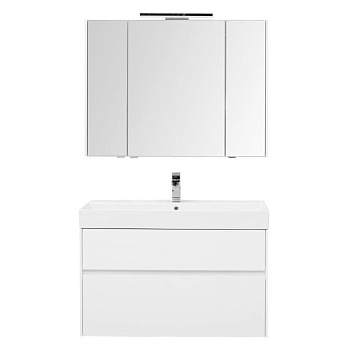 Мебель для ванной Aquanet Бруклин 100 белый Мебель для ванной Aquanet Бруклин 100 белый