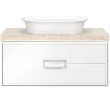 Тумба CANALETTO подвесная с ящиками 100, белая матовая CN.100\M Тумба CANALETTO подвесная с ящиками 100, белая матовая CN.100\M