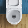 TRE Чаша унитаза подвесного c креплением и сиденьем дюропласт soft close BB8001CHR/SC