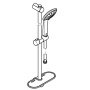 Душевой гарнитур Grohe Euphoria Champagne 27227001 хром Душевой гарнитур Grohe Euphoria Champagne 27227001 хром