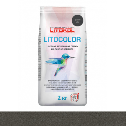 Затирка цементная LITOCOLOR L.13 графит Затирка цементная LITOCOLOR L.13 графит