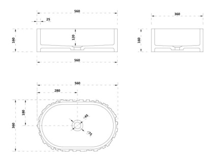 Раковина накладная ABBER Stein AS2655 белая матовая Раковина накладная ABBER Stein AS2655 белая матовая