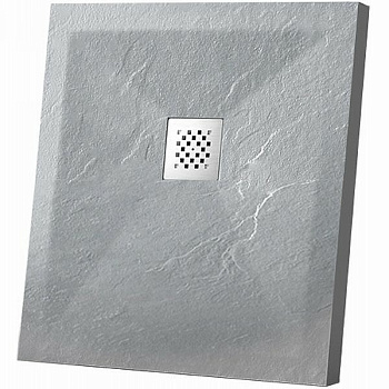 Поддон для душа из искусственного камня VST-4SR1010G, 1000*1000*25, серый